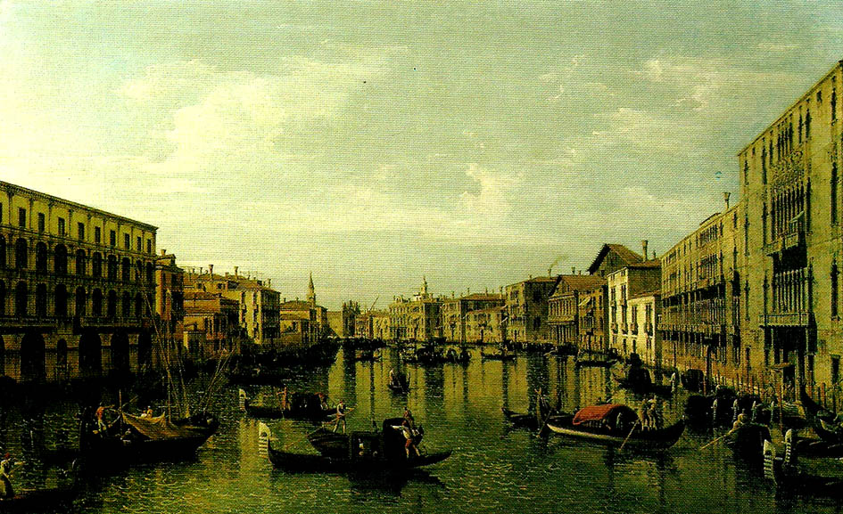 Canaletto vy over canal grande i venedig